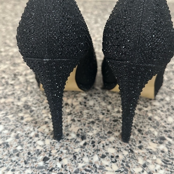 Sparkle black high heels black size 7 truffle used occasion wedding occasion - Picture 5 of 16